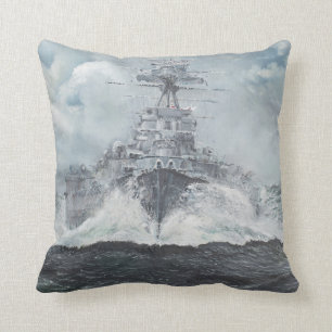 Hood heads for Bismarck 23rdMay 1941. 2014 Throw Pillow