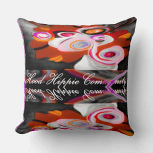 "Hood-Hippie Community" Throw Pillow