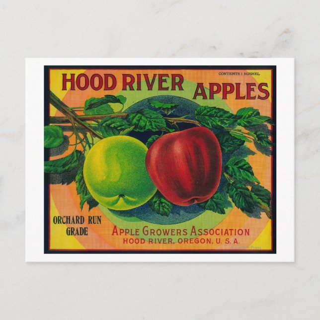Hood River Apple Crate LabelHood River, OR Postcard (Front)