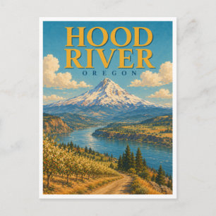 Hood River Oregon Mount Hood GeoSaga Postcard