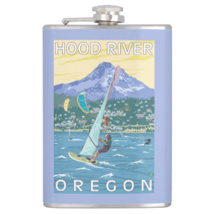 Hood River, ORWind Surfers & Kite Boarders Hip Flask