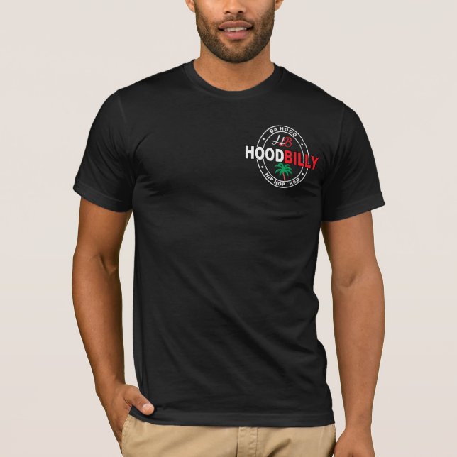 Hoodbilly Patch Logo Da Hood HipHop/R&B #2 T-Shirt (Front)