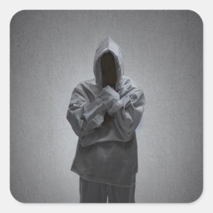 Hooded Character Square Sticker