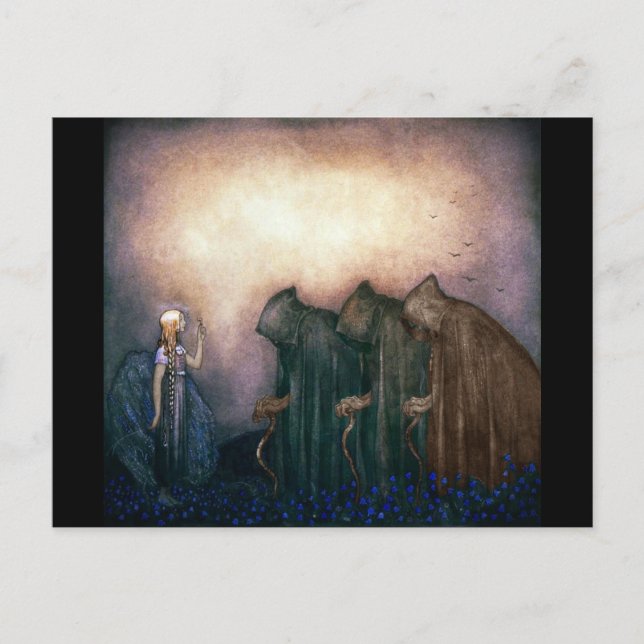 Hooded Figures Postcard (Front)