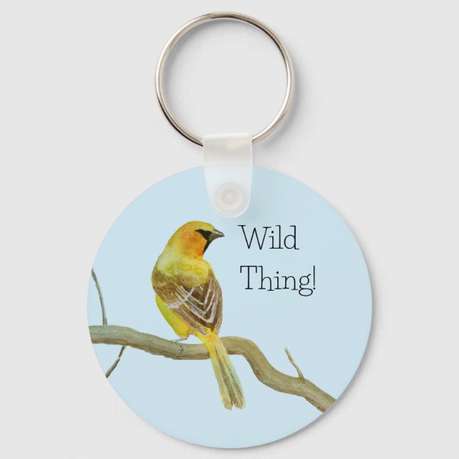 Hooded Oriole Keychain (Front)
