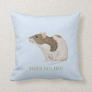 Hooded Rats Rock Agouti Hooded Rat Throw Pillow
