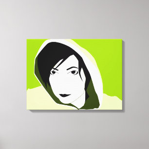 hooded stare canvas print