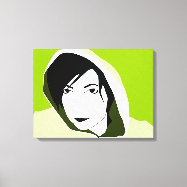 hooded stare canvas print (Front)
