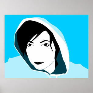 hooded stare poster