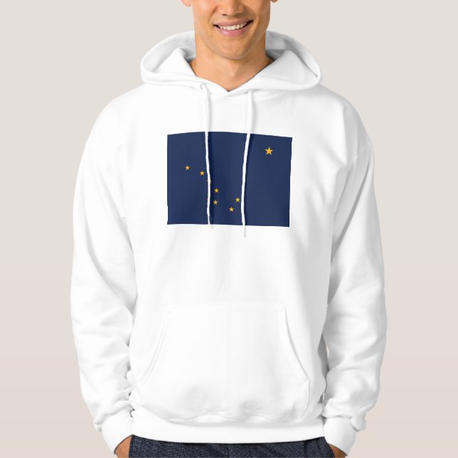 Hooded Sweatshirt with Alaska flag (Front)