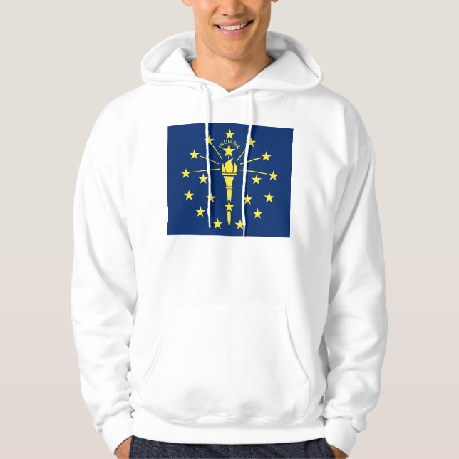 Hooded Sweatshirt with american flag (Front)