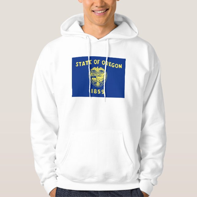 Hooded Sweatshirt with american flag (Front)