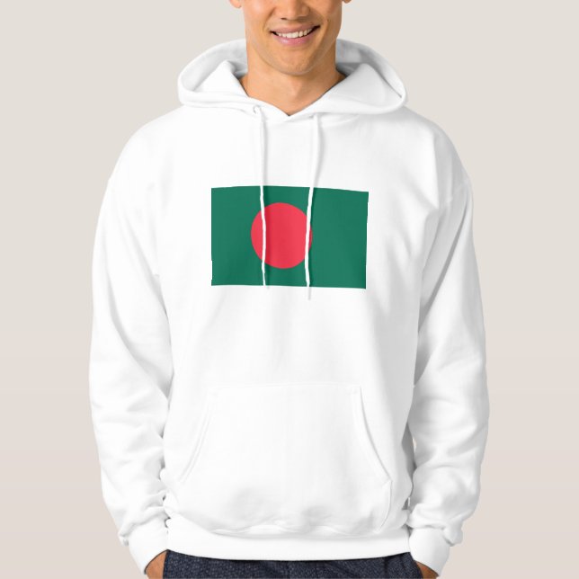 Hooded Sweatshirt with Flag of Bangladesh (Front)