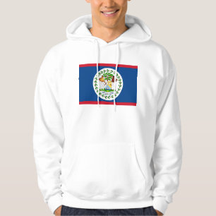 Hooded Sweatshirt with Flag of Belize