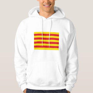Hooded Sweatshirt with Flag of Catalonia