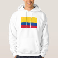 Hooded Sweatshirt with Flag of Colombia