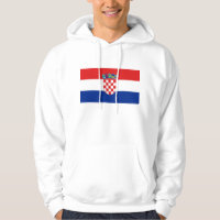 Hooded Sweatshirt with Flag of Croatia