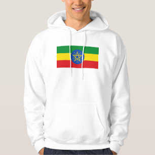 Hooded Sweatshirt with Flag of Ethiopia