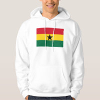 Hooded Sweatshirt with Flag of Ghana