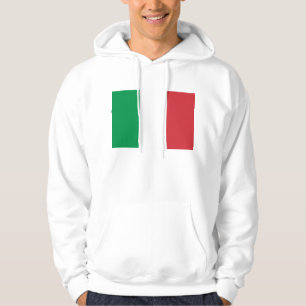 Hooded Sweatshirt with Flag of Italy