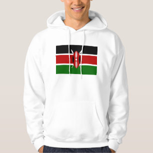 Hooded Sweatshirt with Flag of Kenya