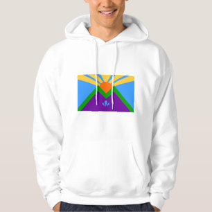 Hooded Sweatshirt with Flag of Manitou Springs, US