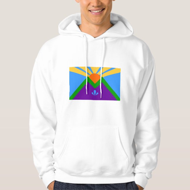 Hooded Sweatshirt with Flag of Manitou Springs, US (Front)