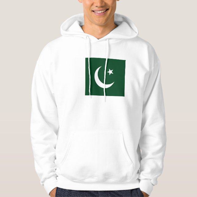 Hooded Sweatshirt with Flag of Pakistan (Front)