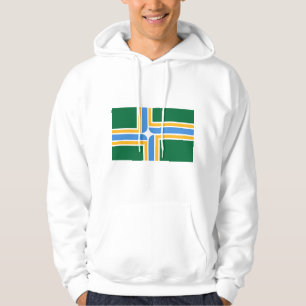 Hooded Sweatshirt with Flag of Portland, USA