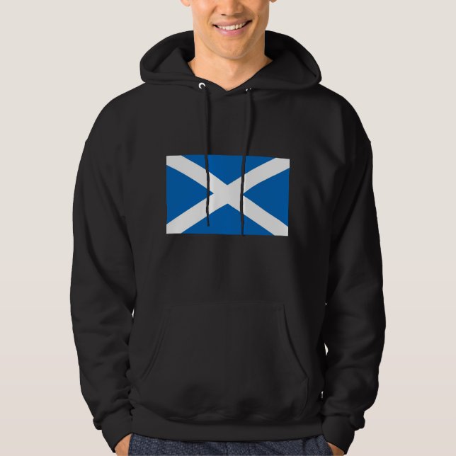 Hooded Sweatshirt with Flag of Scotland (Front)