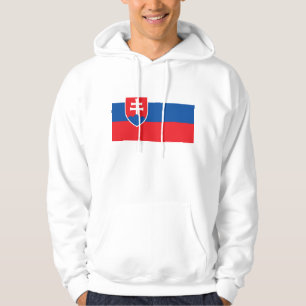 Hooded Sweatshirt with Flag of Slovakia