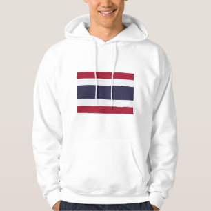 Hooded Sweatshirt with Flag of Thailand