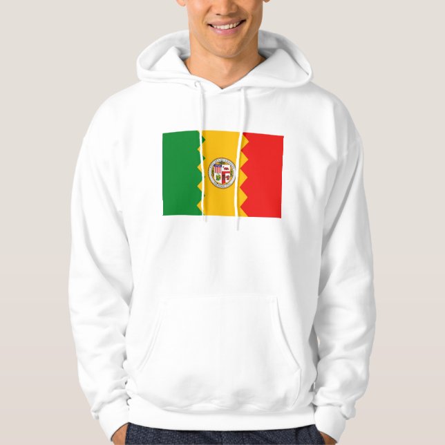 Hooded Sweatshirt with L.A. american flag (Front)