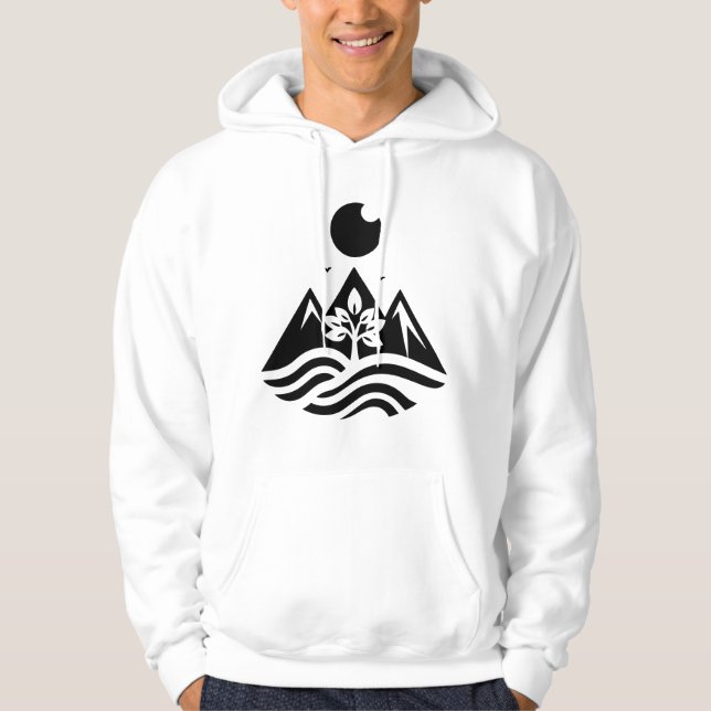 Hoodie Hilly Beach Design (Front)