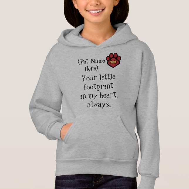 Hoodie Kids Animal Paw Print (Devant)