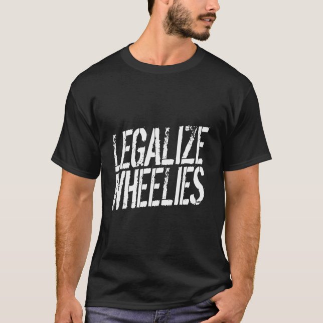 Hoodie Stunt Wheelie Motorbike Bike Gift Or Treat T-Shirt (Front)