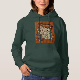 Hoodie Unisex- Wisconsin Supper Club Map