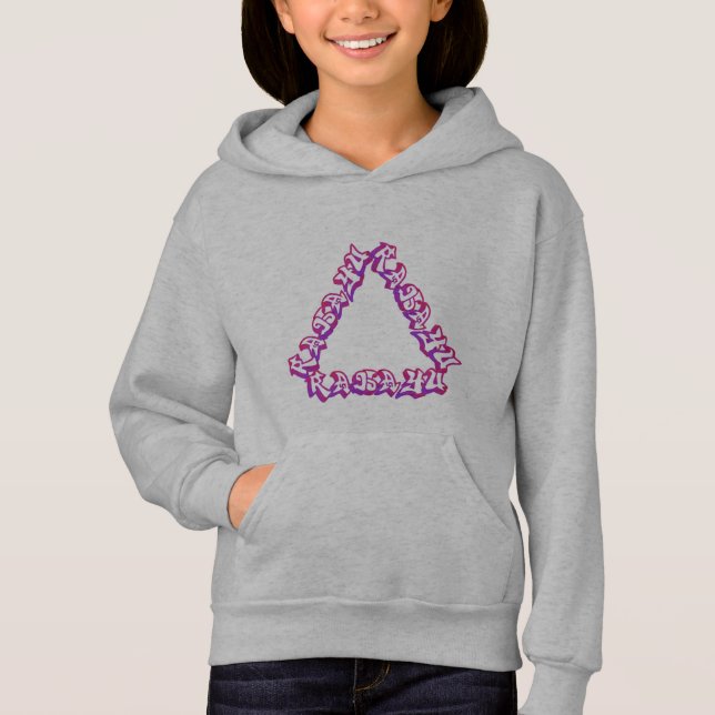 Hoodie with triangle typography design (Front)