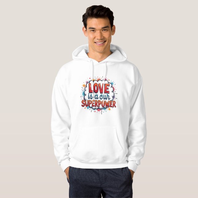 Hoodie with Valentine's design (Front Full)