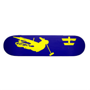 Hoodman "Polo" Blue Yellow Skateboard