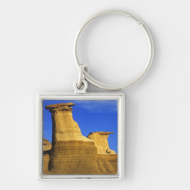 Hoodoos at Drumheller Alberta, Canada 2 Keychain (Front)