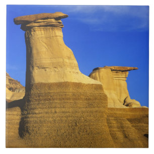 Hoodoos at Drumheller Alberta, Canada 2 Tile