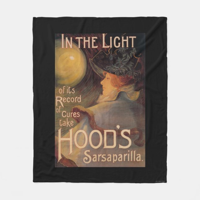 Hood's Sarsaparilla Promotional Poster Fleece Blanket (Front)