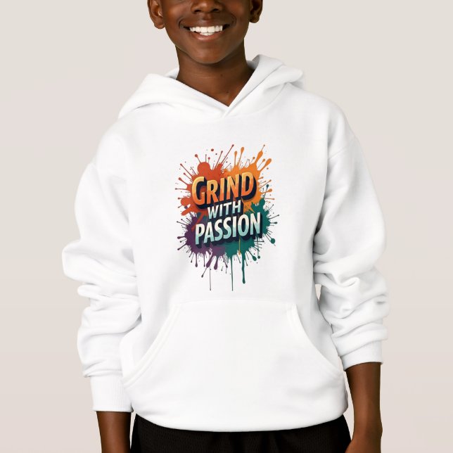 Hoody pour enfants - Motivat "Grind with Passion" (Devant)