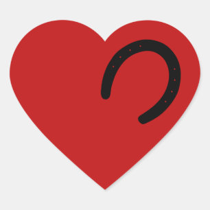 Hoof Print on My Heart Sticker