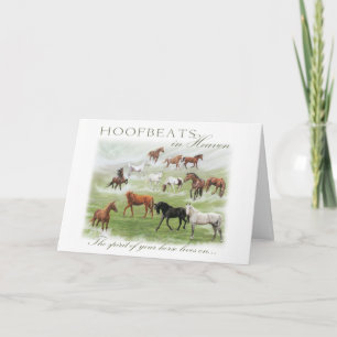 Hoofbeats in Heaven — Horse Sympathy Card