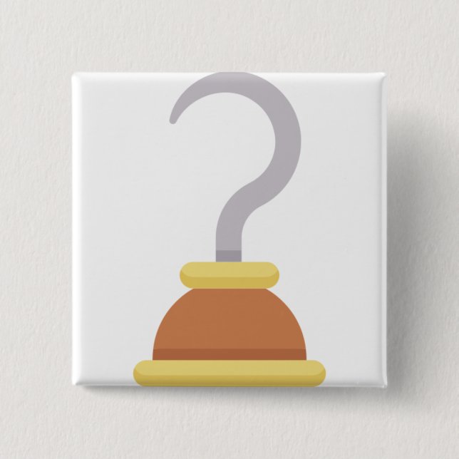 Hook 2 Inch Square Button (Front)