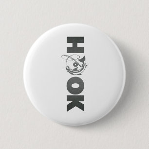 Hook Fishing Fishy Fisherman Funny Fishing Lover C 2 Inch Round Button