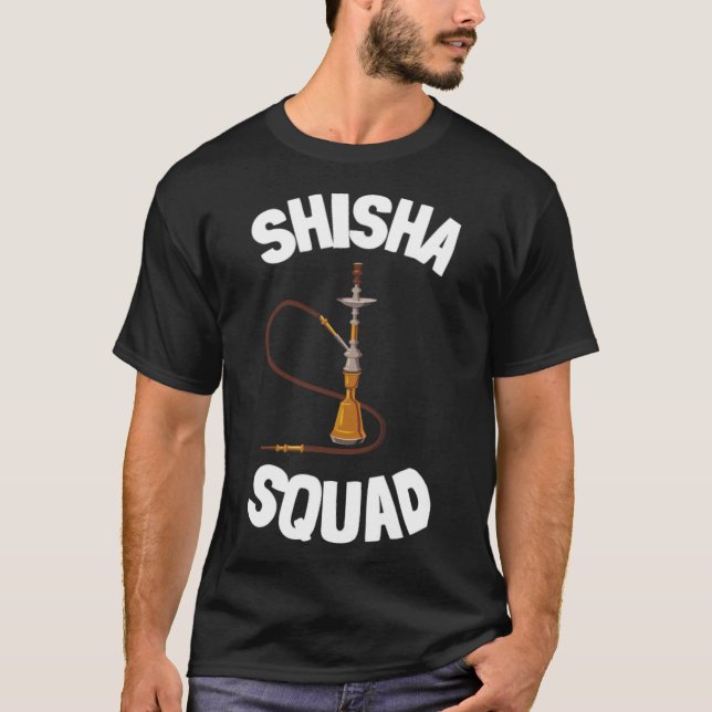 Hookah Bar And Waterpipe Shisha Smoker Apparel fun T-Shirt (Front)