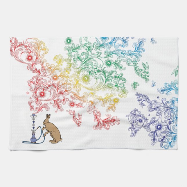 HOOKAH HARE KITCHEN TOWEL (Horizontal)
